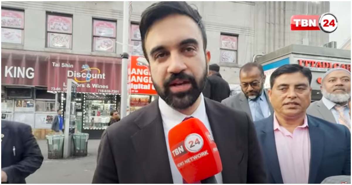 নির্বাচনের খবর তুলে ধরার জন্য টিবিএনকে ধন্যবাদ জানান মেয়র পদপ্রার্থী মামদানি। ছবি: টিবিএন